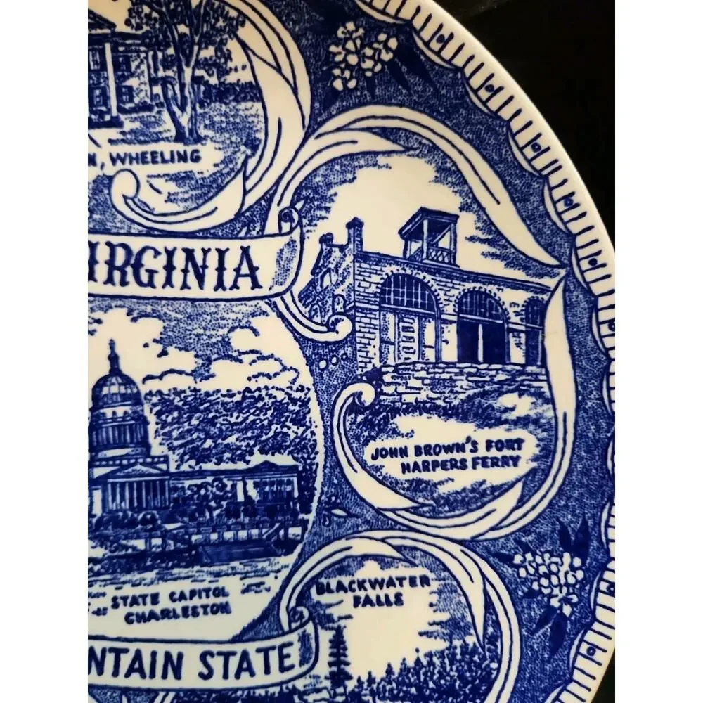 West Virginia The Mountain State Vntg Collectors Plate 9.25" - Picture 6 of 8